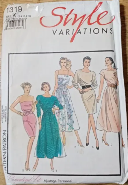 Style Sewing Pattern Ladies 2 Style Dress Size 8-10-12 Uncut