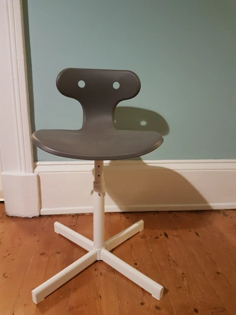IKEA MOLTE ADJUSTABLE Swivel Office Desk Chair In Grey 10.00
