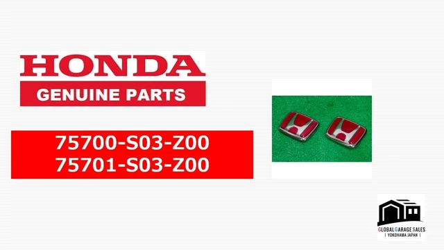 HONDA CIVIC 99-00 EK9 FRONT + REAR RED BADGE KIT - GENUINE HONDA