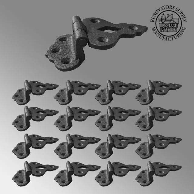 Hoosier Cabinet Hinge 3/8'' Offset Wrought Iron 3 1/2'' W Pack of 16 2