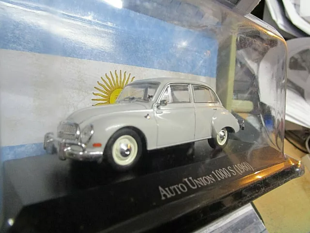 DKW Auto Union Audi 1000S 1000 S grau Limousine 1960 Argentina Atlas SP IXO 1:43