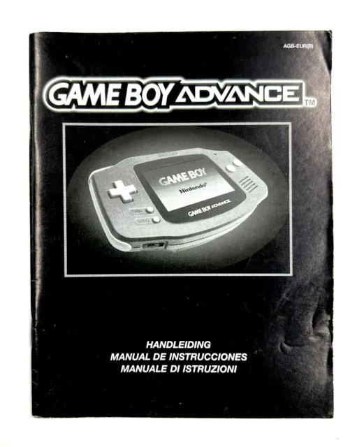 Notice pour console GBA Nintendo Game Boy Advance Owner's Manual AGB-EUR