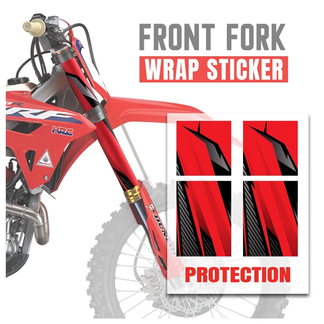 Red Graphic Fork Wrap For Suzuki 250SB RMX450Z RMZ 450