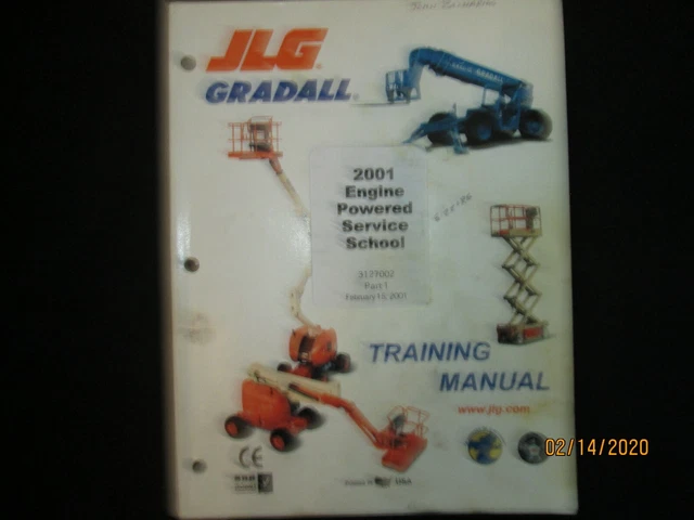 Gradall Training JLG GRADALL BOOM Lift Manlift Scissor Lift Engine Training Manual ...