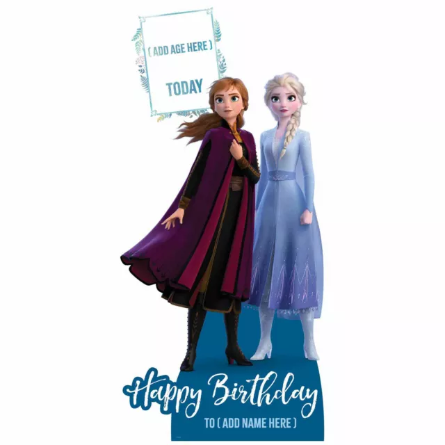 Frozen Disney Personalised Happy Birthday Cardboard Cutout party decoration