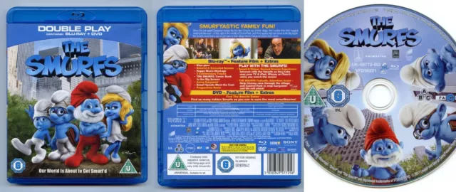 Blu Ray The Smurfs 2011 Blu-ray & DVD 3 Discs Viewed Once Excellent Condition