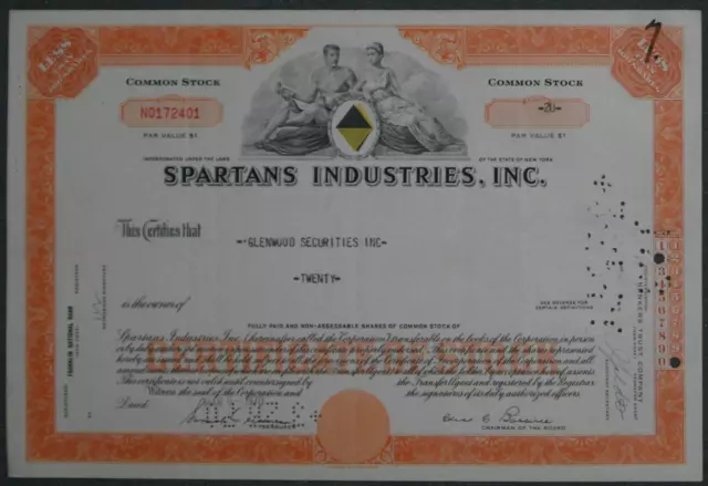 Spartans Industries, Inc. 1970   20 Shares