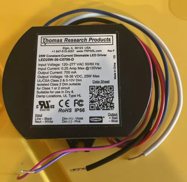 Thomas LED25W-36-C0700-D 25W Constant Current LED Driver **Free Shipping**
