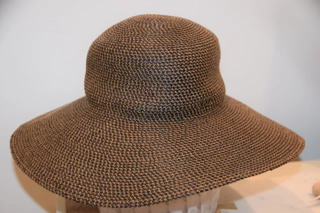 Eric Javits Hampton Squishee Sun Hat Bark -4.5" brim