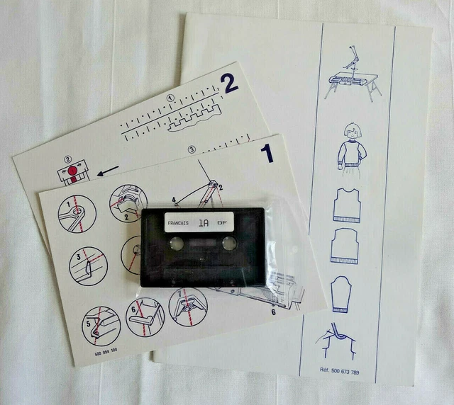 Cours Audio pour Machines à Tricoter Singer Phildar Superba + Cassette Audio