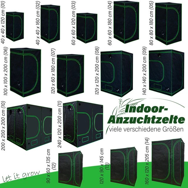 Coltivare Tenda 600D 60x60x180cm Idroponica Finestra Porta Interno Grow Room 96885227 - Foto 12