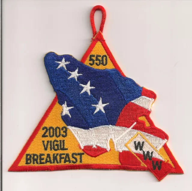 Menawngihella  Lodge 550  2003 Vigil Breakfast  Patch Mint  West Virginia Oa