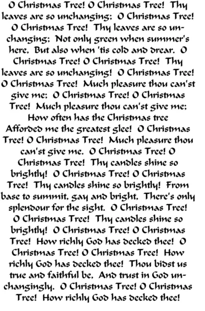 Unmounted Rubber Stamp - O Christmas Tree - SA6067
