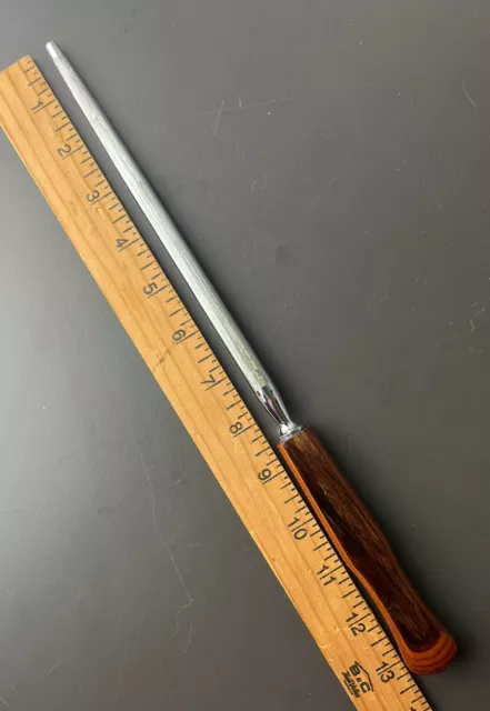 Vintage Wood Handle SHARPENING STEEL Knife Sharpener Utensil