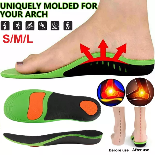 Orthotic Insoles Pad High Plantar Feet Fasciitis Arch Support Insert Flat Foot