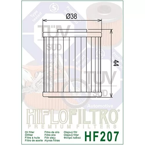 Filtre à huile de qualité d'origine Hiflofiltro convient à SUZUKI FL125 ADRESSE (2007 à 2010) 2