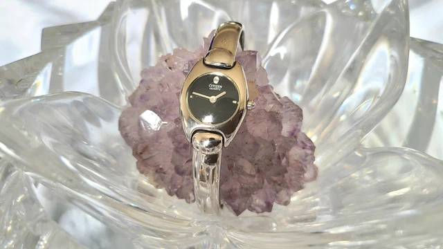 CITIZEN QUARTZ WOMEN S Silver Tone Black Dial Watch 5421 S76434 36.67 PicClick UK