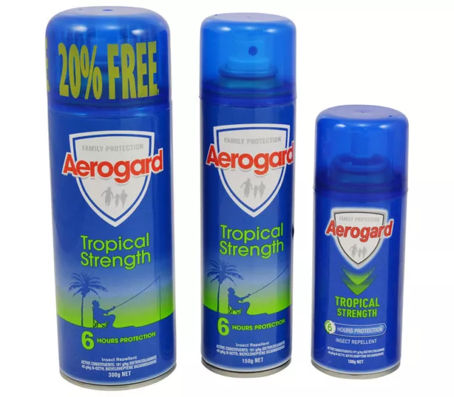 Insect Repellant AEROGUARD Tropical Strength - Low Irritant 6HR Protection