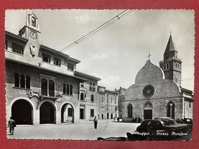 Cartolina - Muggia ( Trieste ) - Piazza Marconi - 1957
