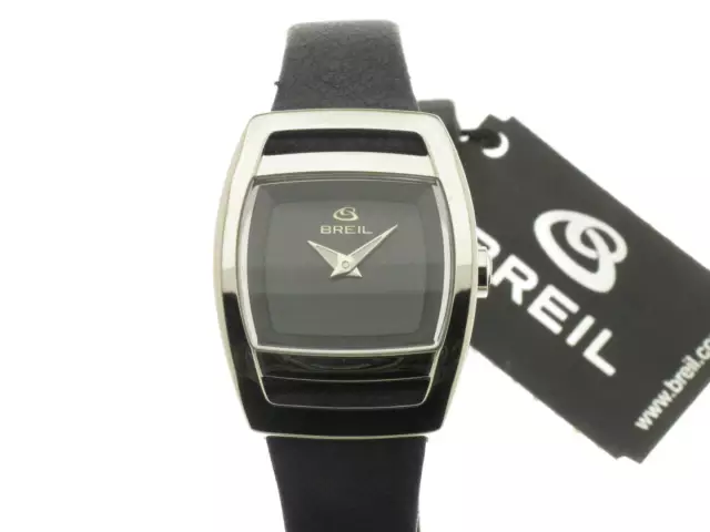 BREIL lady quarzo acciaio cinturino pelle nera referenza 2519251076 new