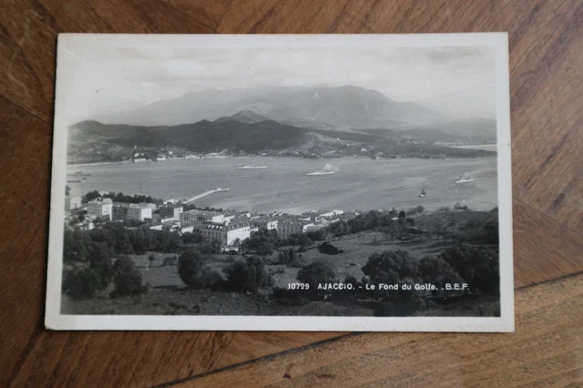 Photochromie Vintage : Vue Générale D'Ajaccio, Corse Vers 1895 - Tirage Original 18x22,5 Cm