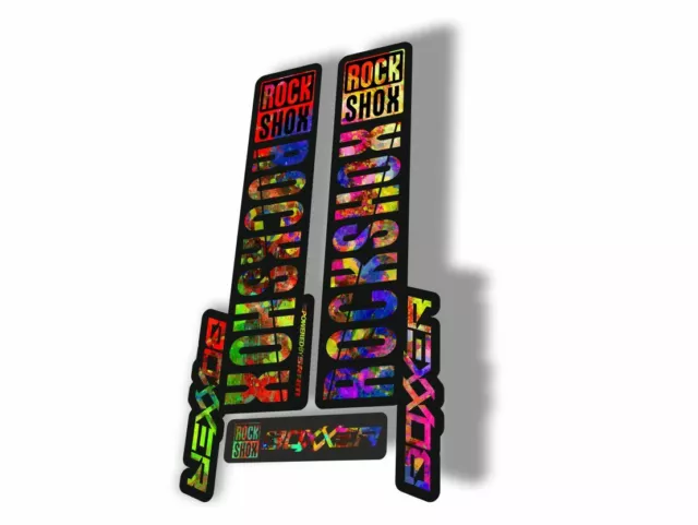 Rock Shox BOXXER 2019 Mountain Bike Cycling Decal Kit Sticker Adhesive Oil Slick