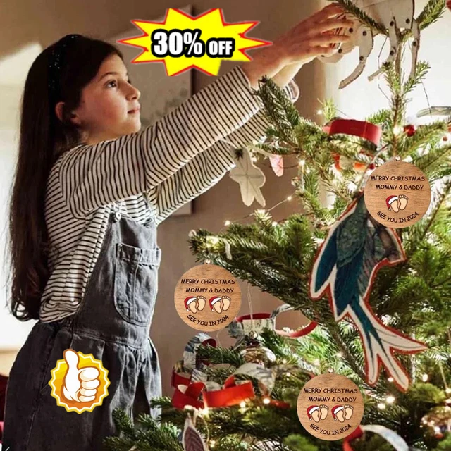 FROHE WEIHNACHTEN MAMA und Papa, bis zum 2024 Weihnachtsbaum Ornament