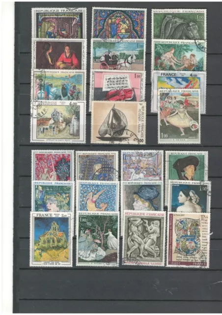 France  Selection  Used Paintings Arts Large Stamps (Fra 661)