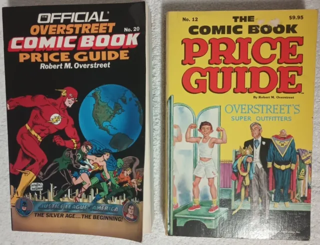 Lot of 2 Overstreet Comic Price Guides #12 (1982) & 20 (1990) Rare VG