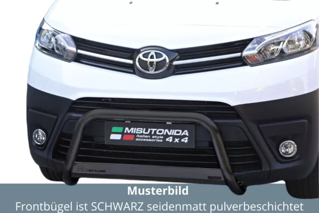 Frontbügel Edelstahl schwarz für Toyota Proace ab 2016 Ø63mm mit Gutachten