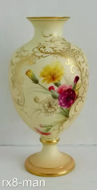 1901 Superb Grainger & Co Royal China Works Worcester Handpainted Vase #2
