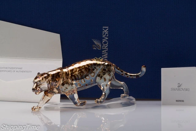 SWAROVSKI Figurine Jaguar Crystal Golden Shine 1096796