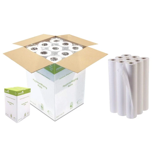 9 x rollos de higiene mesa de masaje sofá 20" rollos de papel tejido 40 m blanco