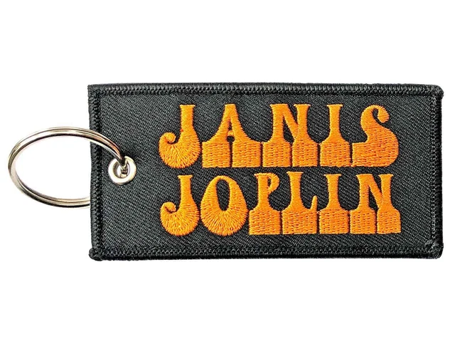 Janis Joplin Keyring Keychain Patch Band Logo new Official Black One Size
