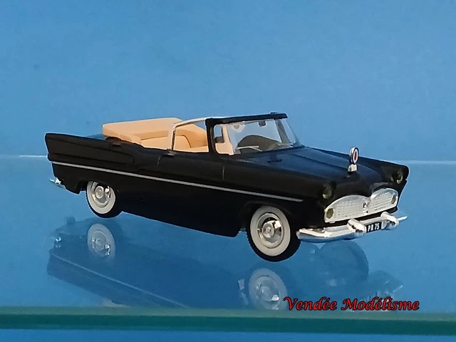 NOREV 1/43 Simca Présidentielle De Gaulle + Chambord 1958 – Noire