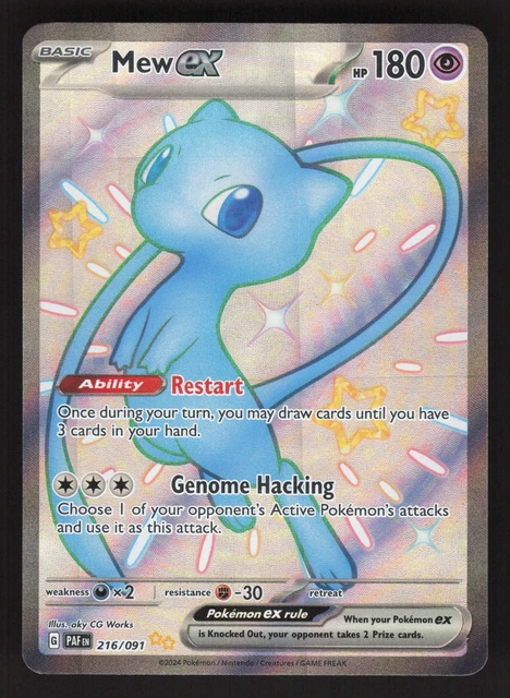 216 091 pokemon card Carte Pokmon Mew Ex 216/091 - Comme neuf clear acrylic holder that perfectly accentuates the stunning visual design and character artwork Mew ex #216 Prices |
