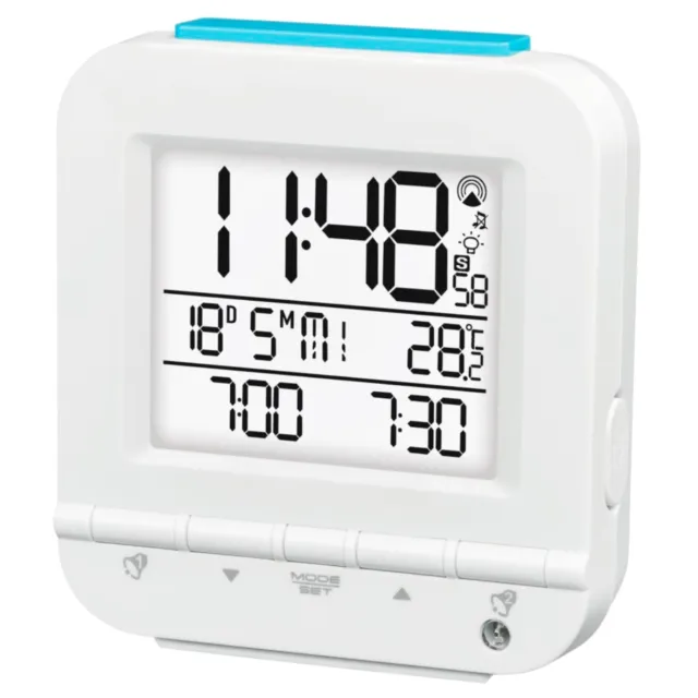 Hama Funk-Wecker Dual Alarm-Wecker LED Digital Funk-Uhr Thermometer Datum Snooze