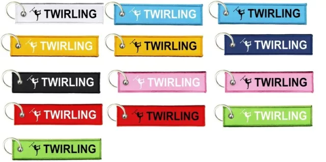 keychain keyring key keytag twirling stick gymnastics gym