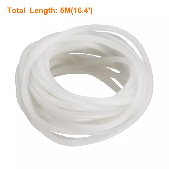 Tube silicone ID 3mm x 5mm OD 16Feet Flex caoutchouc silicone Tube clair 3