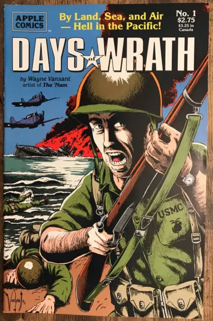 Days Of Wrath #1 By Wayne Vansant Guadalcanal WWII USMC POW MIA Nam Apple 1993