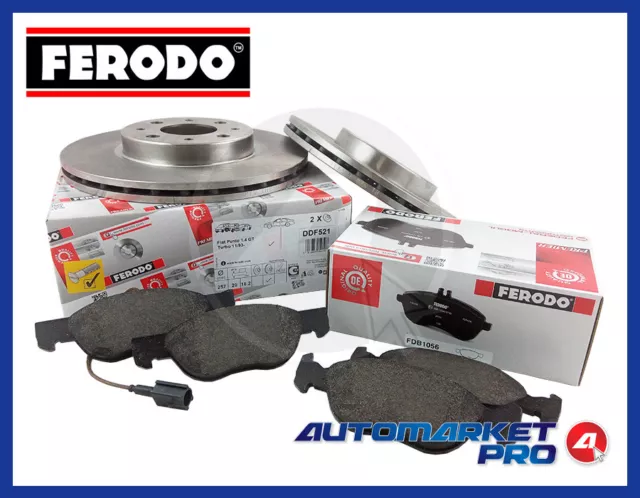 Kit Dischi Freno + Pastiglie Ferodo Fiat Punto 1.3 Mjet Mjtd Multijet Diesel Jtd