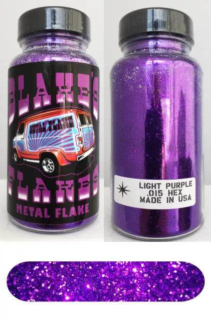 Blakes Metal Flake .015 Bright Light Purple Hot Rod custom automotive 2oz jar