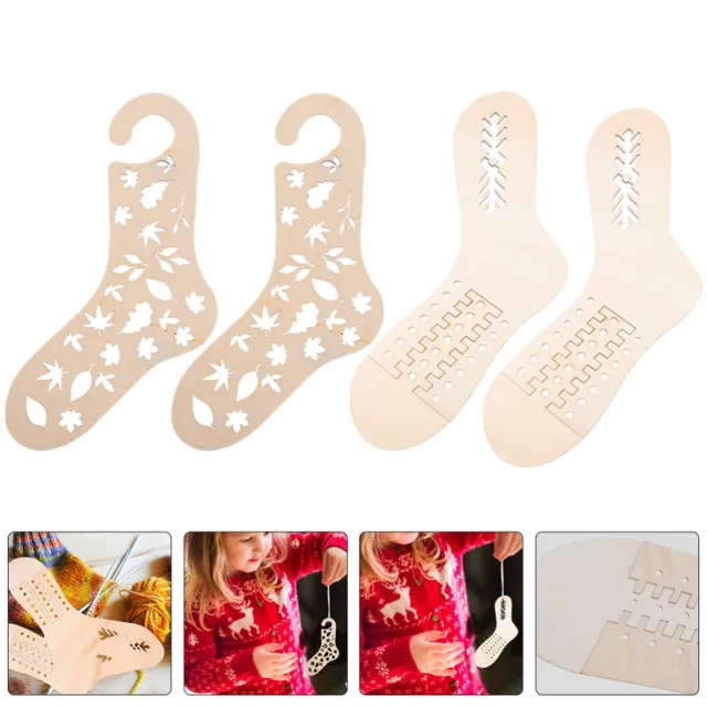4 un. bloqueadores de calcetines bloqueador de calcetines de madera para tejer medias de ganchillo moldes de punto