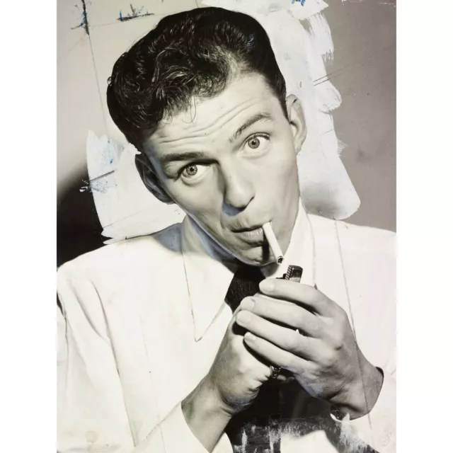 Frank Sinatra Blue Eyes Cigarette Old Photo Extra Large Art Poster