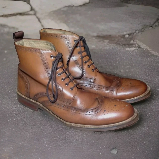 Aston grey erane wingtip boot shop