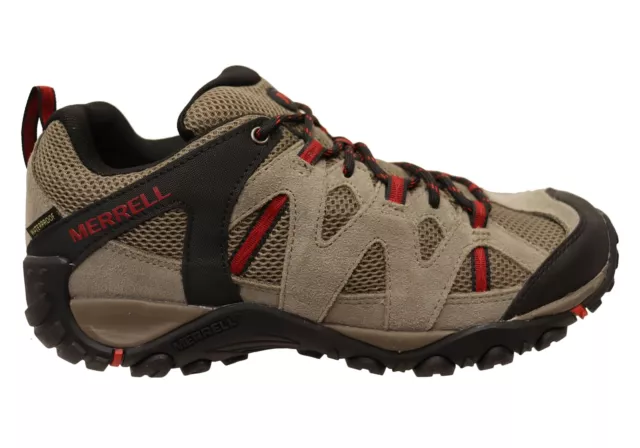 Mens Merrell Deverta 2 Waterproof Comfortable Leather Hiking Shoes - ModeShoesAU