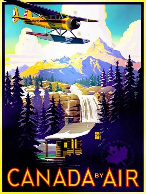 87263 TOURISM TRANSPORT CANADA AIR PLANE FOREST AIN Wall Print Poster CA