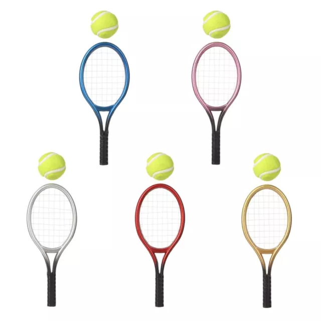 Tennis Racket Doll House Tennis Mini Tennis Racket&Ball Sport Tennis Model