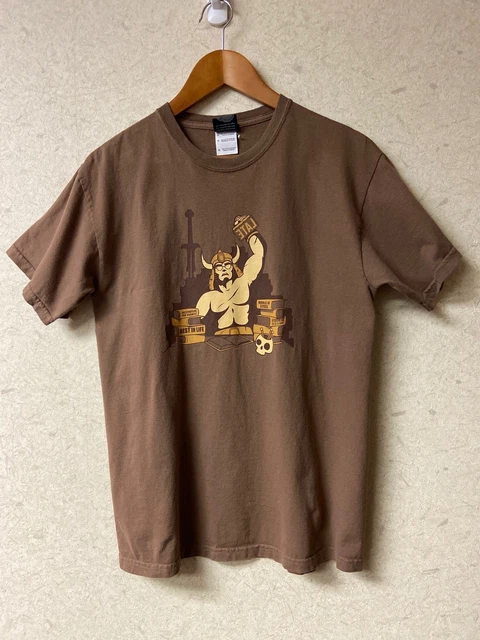 Think Geek Thor Library Book Brown Short Sleeve Graphic T-Shirt Size Medium
