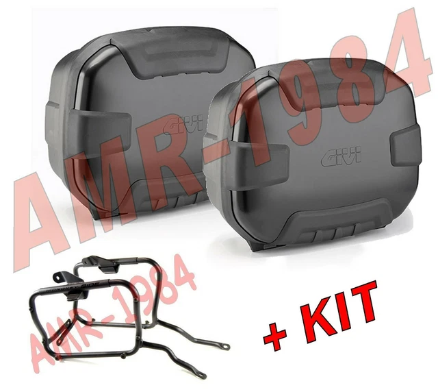 Valises Latérales Moto Givi TREKKER LITE 35L - Paire De Valises Noires Compatibles Supports MONOKEY | Valises Moto étanches, Capacite 35L, Robustes - 8